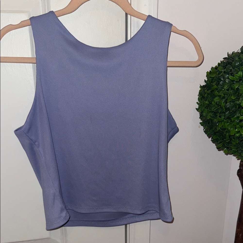 Dry Goods Women's Sleeveless periwinkle ribbed Top